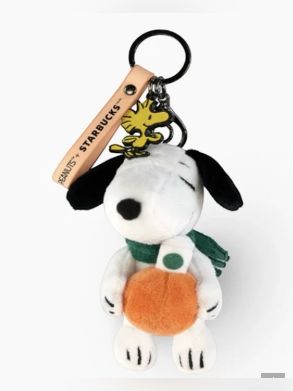 Starbucks x Peanuts Snoopy Pumpkin Plush Bag Charm Keychain Woodstock 2026 NWT